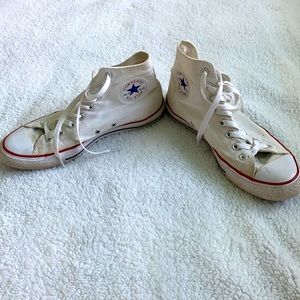 Converse white high tops